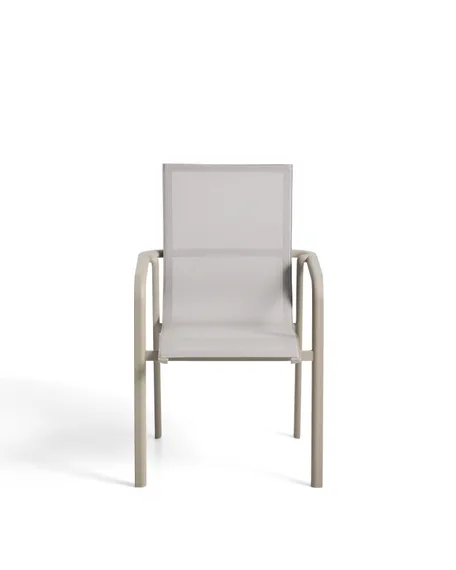Уличный стул Canea из бежевого алюминия