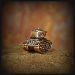 Темлячная бусина "Т-34" для ножей , бронза