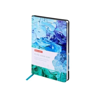 Ежедневник А-5 BRAUBERG недатированный VISTA, под кожу, гибкий, 136 л., Blur 112031