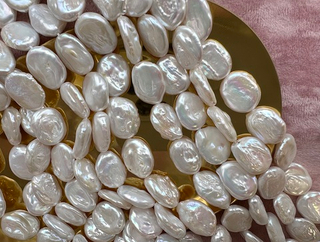 Жемчуг натуральный бусина 13x16мм, 6А (1 штука)