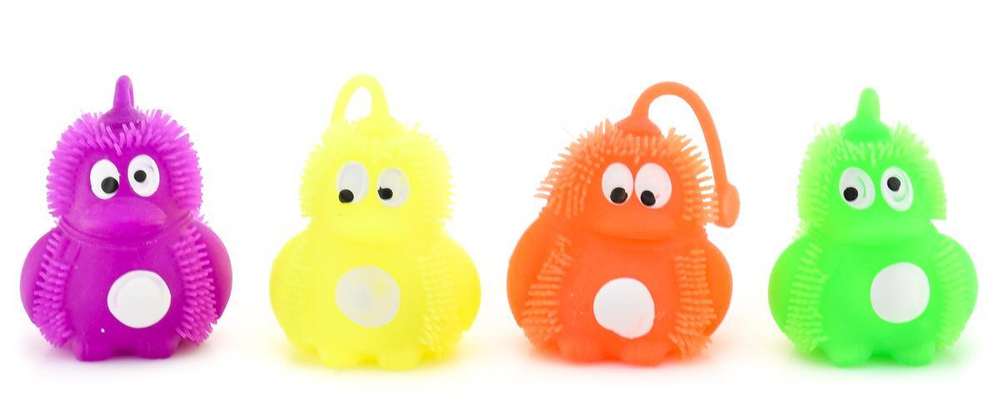 Мякиши Ежик 8см свет 5 цветов микс