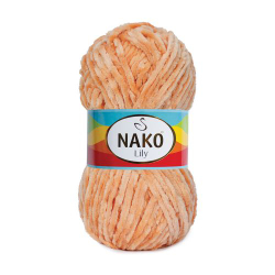 Лили (Lily) пряжа Nako 100%полиэстер 5х100гр/180м (276 персик)