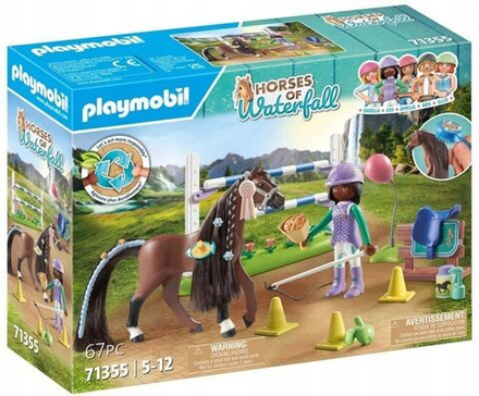 Конструктор Playmobil Horses of Waterfall - Зоя и лошадь Блейз с препятствиями - Плеймобиль Лошади водопада 71355