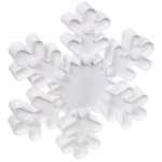 Светильник 25см «Снежинка» на батарейках, 12 LED ламп, цвет белый