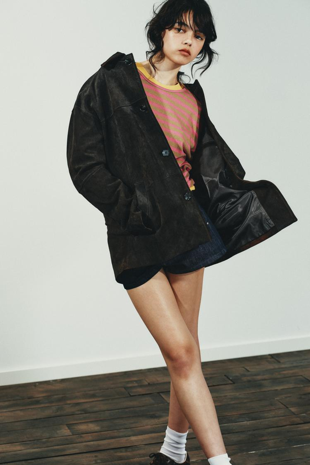 ZARA КУРТКА ОВЕРСАЙЗ ИЗ 100% ЗАМШИ, ЦВЕТ РЖАВЧИНЫ