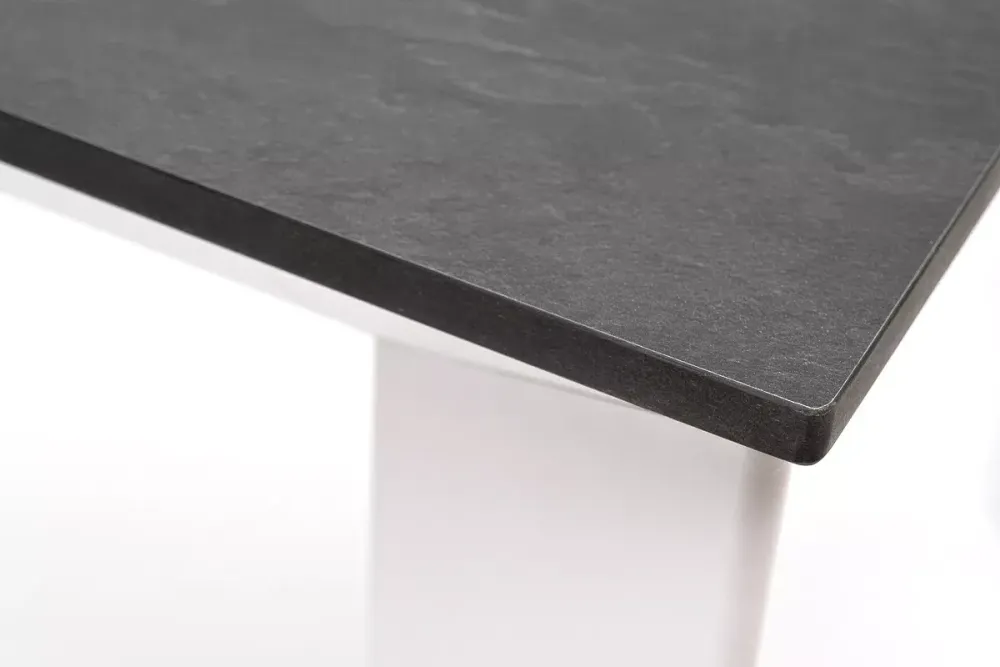 "Венето" обеденный стол из HPL 90х90см, цвет "серый гранит", каркас белый