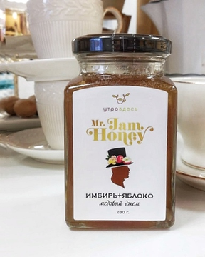 Джем на меду Mr. Jam Honey "Яблоко+имбирь", 280 г