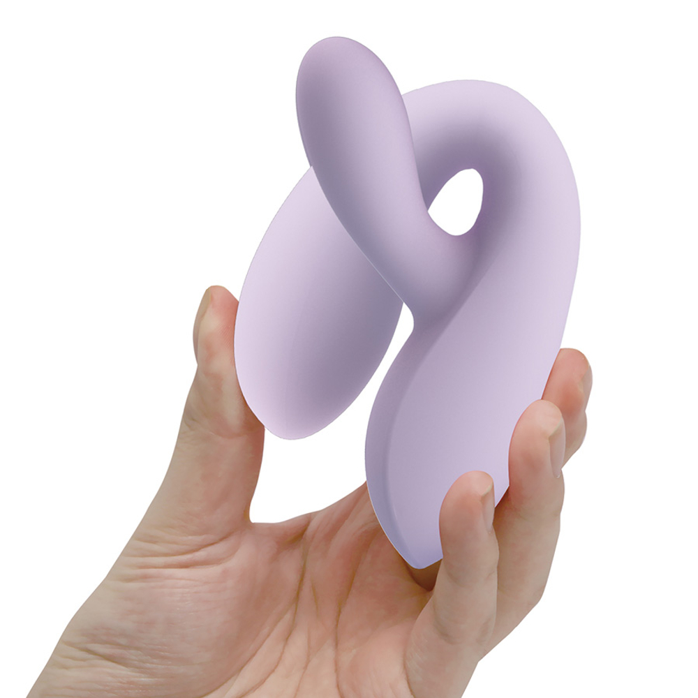 Лиловый гибкий вибратор-кролик 19см Pretty Love Rosolyn Rabbit Vibrator Violet BW-500055-2