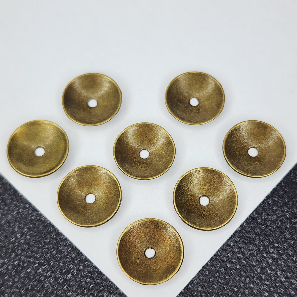 Шапочка для бусин, 12мм, античная бронза