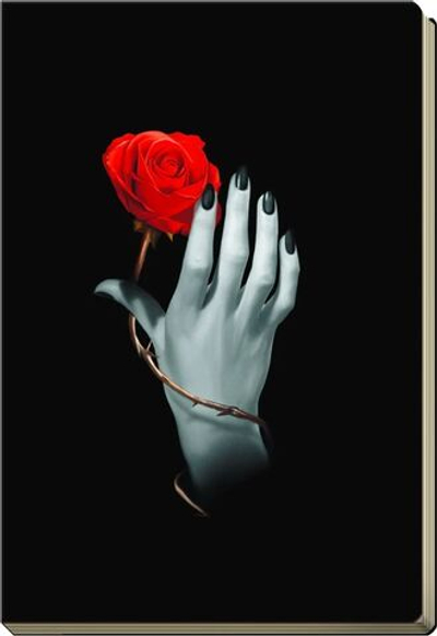 Дневник для записей "Роза в руке". Мини формат