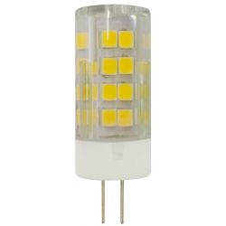 Лампа светодиодная ЭРА STD LED JC-5W-220V-CER-827-G4 5Вт керамика капсула теплый белый свет G4 | Лампы cветодиодные Капсульные (G4, G9)