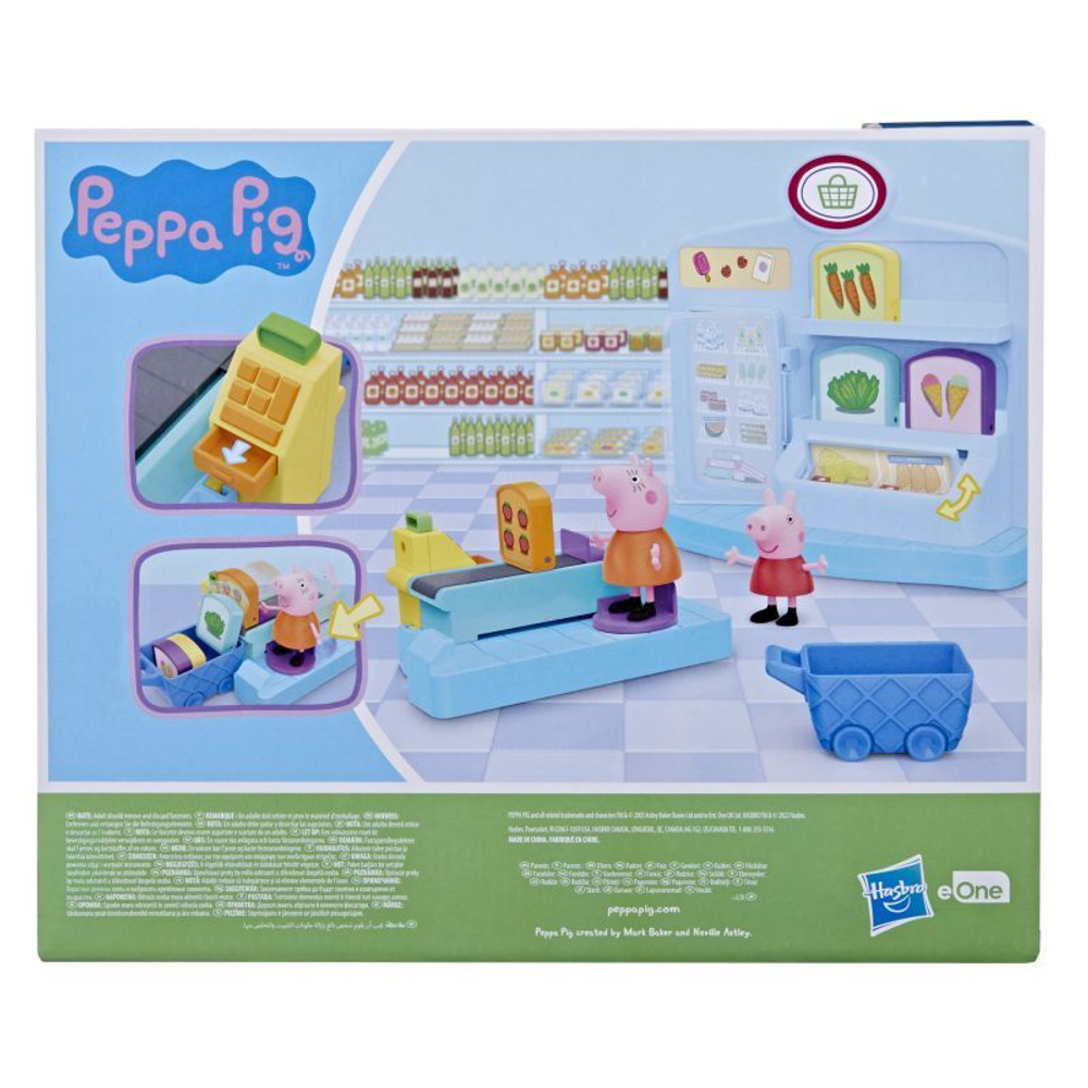 Игровой набор Hasbro Swinka Peppa - Свинка Пеппа набор для покупок в супермаркете -магазине + 2 фигурки