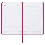 Ежедневник недатированный А5 138х213 мм BRAUBERG "Rainbow" под кожу, 136 л., розовый, 111665