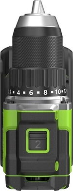 Дрель-шуруповерт аккумуляторная GREENWORKS DD560 24V, 2 АКБ 2Ач и ЗУ 3708407CUC