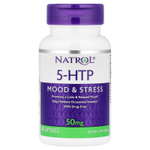 Natrol, 5-HTP, Настроение и стресс, 50 мг, 45 капсул
