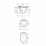 Унитаз подвесной анатомический WAVE SILUET Tornado3.0 сид. дюропласт, м/л, быстр, БЕЛЫЙ глянец (XL)