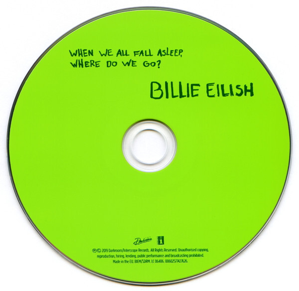 CD Billie Eilish - When We All Fall Asleep, Where Do We Go? (Европа 2019г.)