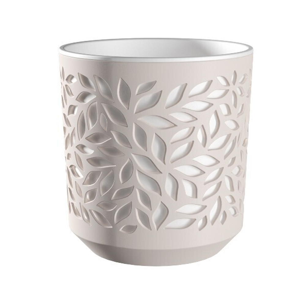 Кашпо "Leaves" (2,5л.) Цв. Пудра/Белый (КШ-9585)