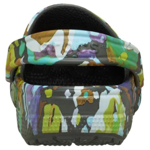 Crocs Classic Painted Floral Clog 'Black'