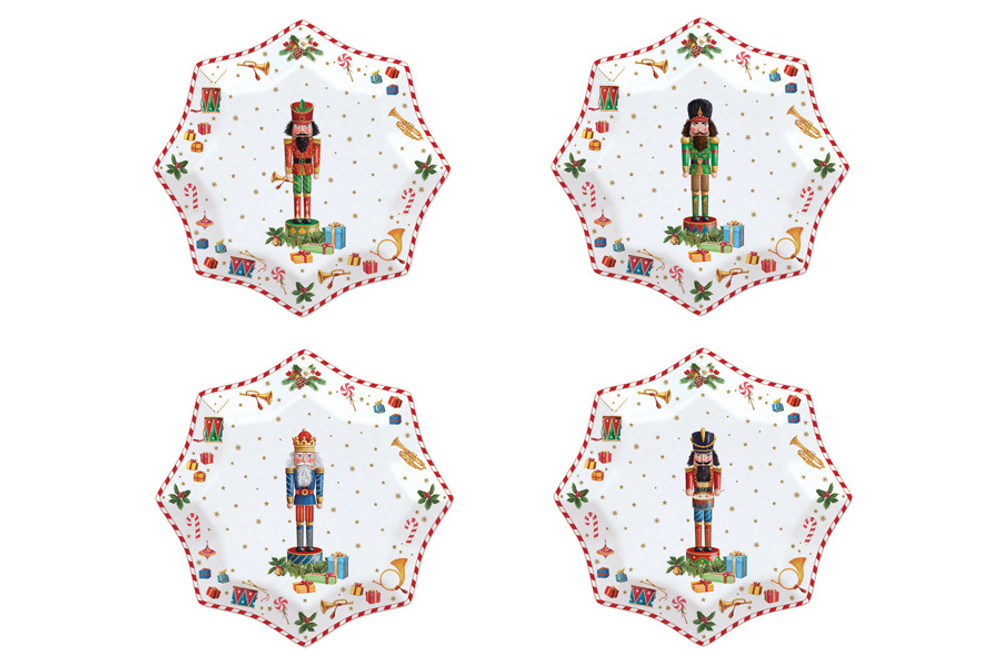 Набор десертных тарелок 4шт 16см Easy Life Щелкунчик винтажный