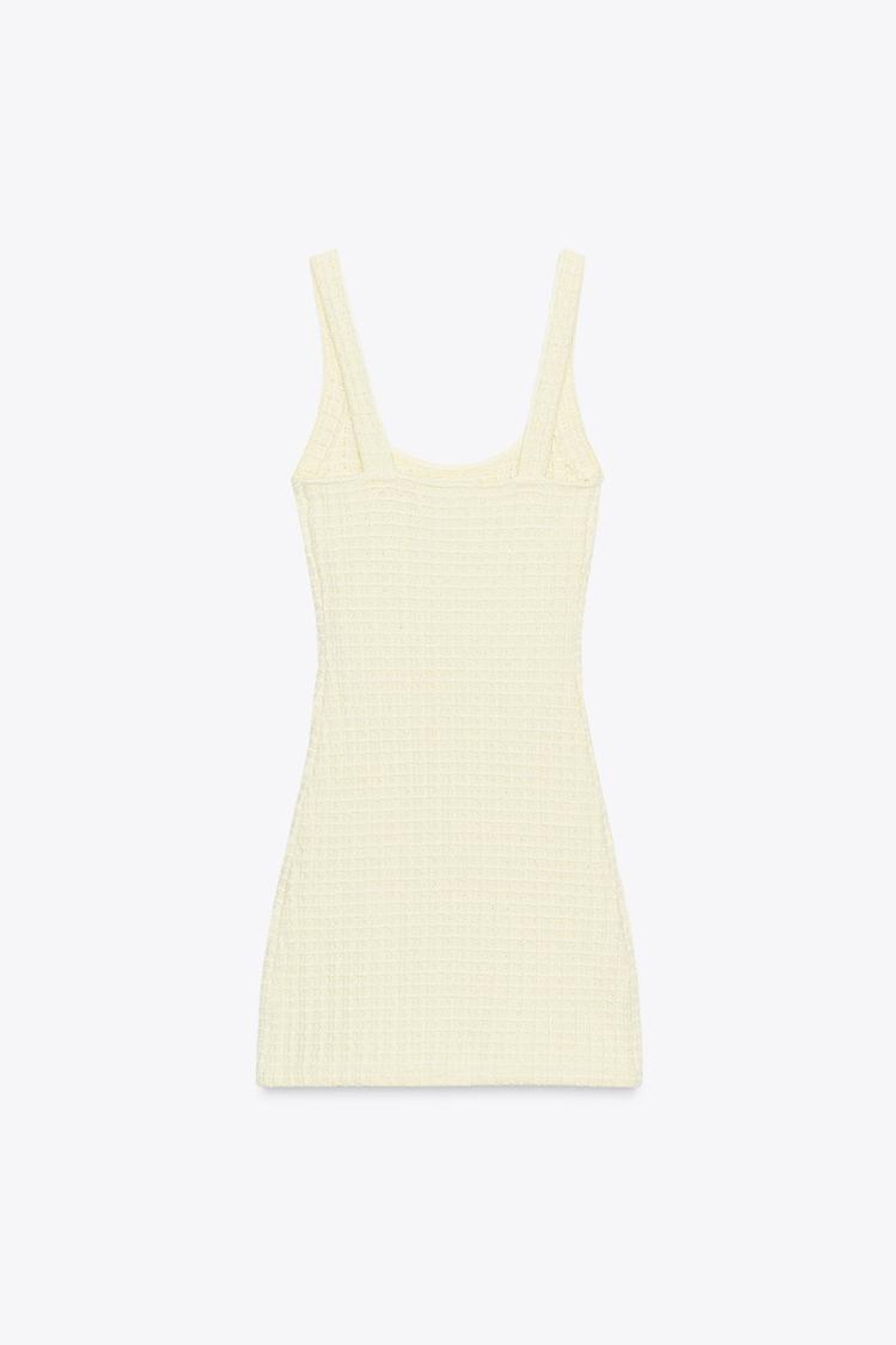ZARA КОРОТКОЕ ПЛАТЬЕ ИЗ ЭЛАСТИЧНОЙ ТКАНИ, СВЕТЛО-ЖЕЛТЫЙ