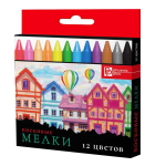 Мелки восковые 12цв "Домики" кругл (Феникс+)