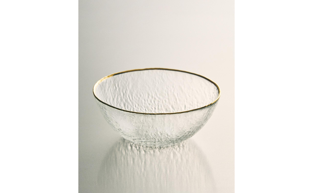 Zara Home миска из стекла, цвет прозрачный, 15 см