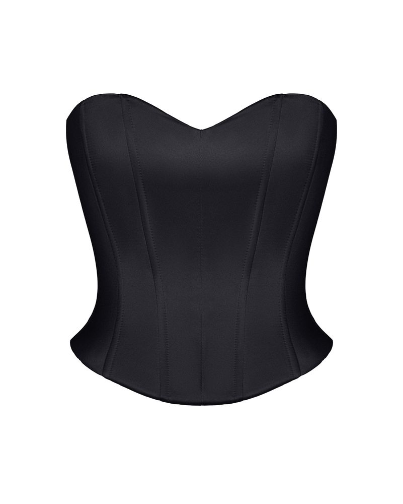 Корсет-сердце бархат, черный