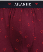 Мужские трусы боксеры Atlantic, набор из 2 шт., хлопок, темно-синие + красные, 2GMH-029