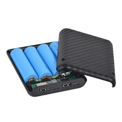 (1 комплект) Съемные 4 батарейных отсека 18650-черный