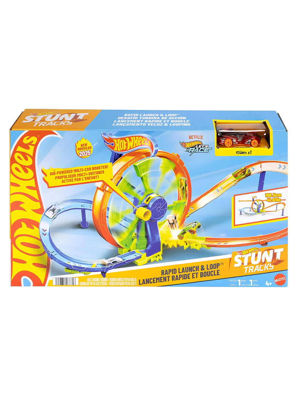 Трек Хот виллс Колесо Кривошип Краш с пусковой установкой JBX65 | Hot Wheels Rapid Launch & Loop | игровой трек  4+