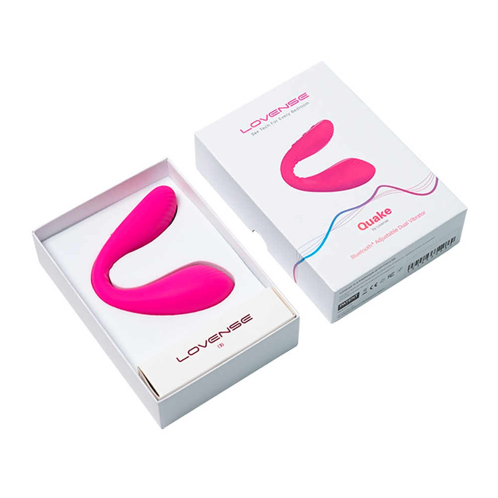 Розовый силиконовый стимулятор для пар 20см с управлением через приложение Lovense Dolce (Quake) Smart Couple's Vibrator Pink LE-13