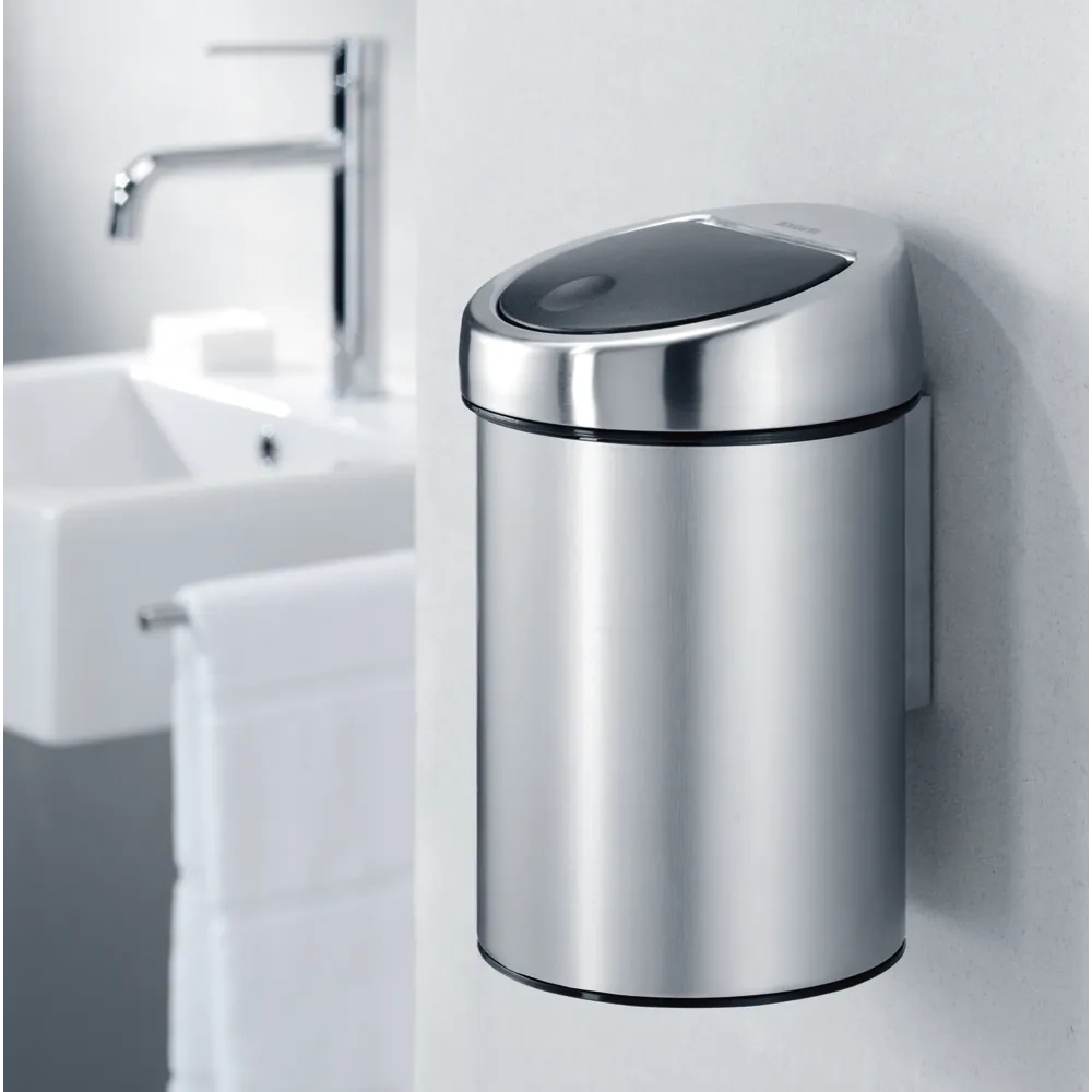 Brabantia Контейнер для мусора Touch Bin 3л, черный 364440