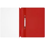 Скоросшиватель с прозрачным верхом А4, пластик 160мкм, Стамм, красная