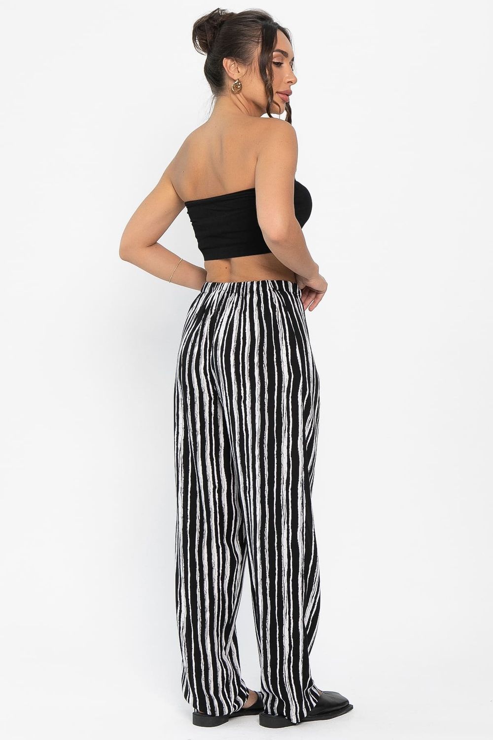 Брюки Роклетт (черно-белые) Б13955-10М LT Collection