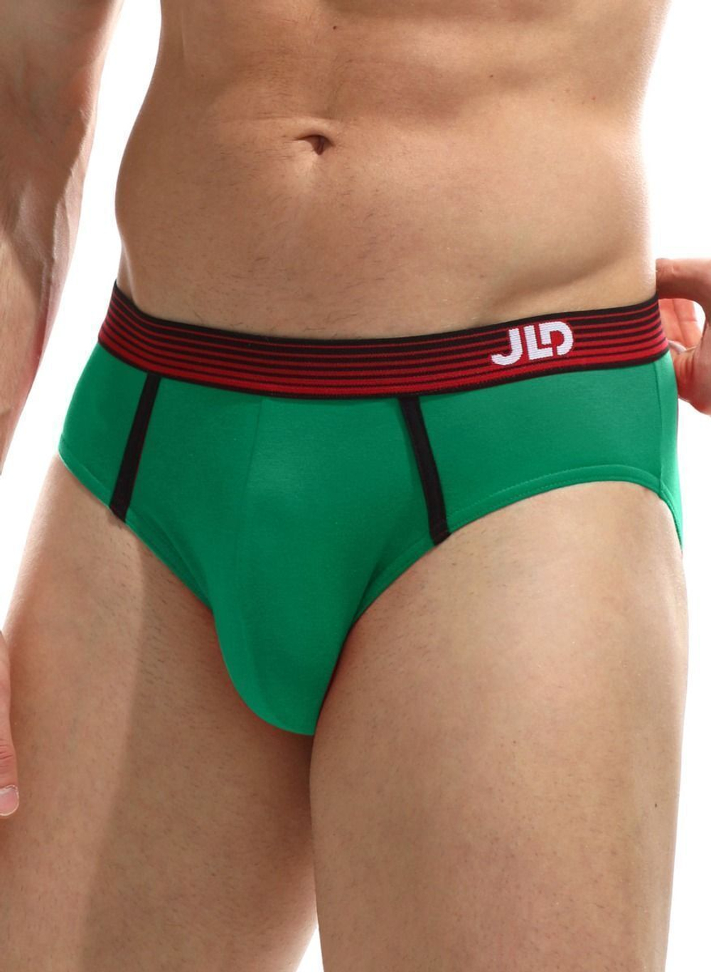 Мужские трусы-слипы с логотипом на резинке (Размер: L) (Цвет: черный)