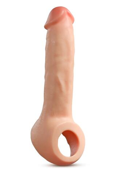 Телесная насадка-удлинитель Thrive 8.75 Inch Realistic Penis Extender Sleeve - 22,2 см. (Цвет: телесный)