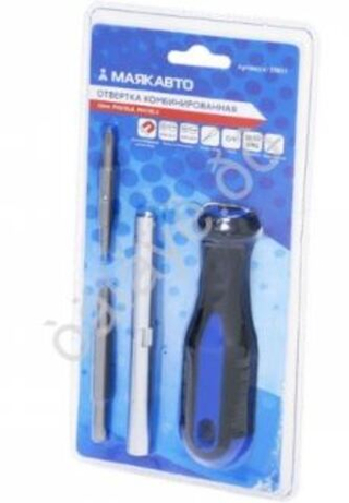 Отвертка комбинированная 2в1 "МАЯКАВТО™"  70мм, (PH2/SL6, PH1/SL5) 55011