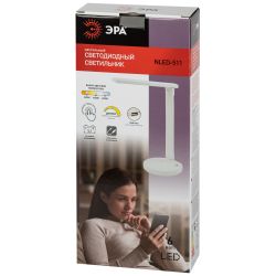 Настольный светильник ЭРА NLED-511-6W-W светодиодный аккумуляторный белый