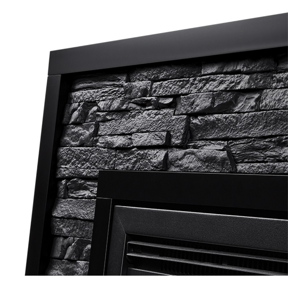 Каминокомплект: Очаг Electrolux EFP/P-3020LS, портал Loft 30 камень черный, черная эмаль