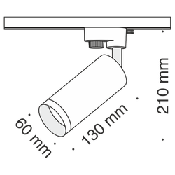 Трековый светильник Maytoni Technical TR004-1-GU10-B