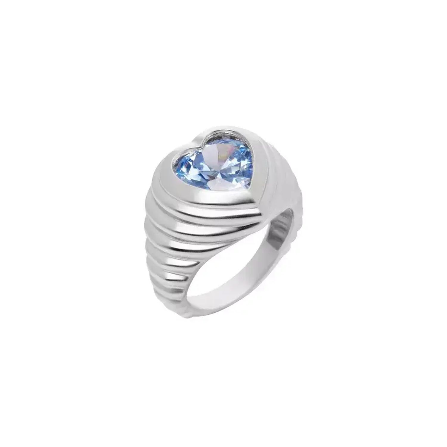 Кольцо Silver Shiny Heart Ring - Azure