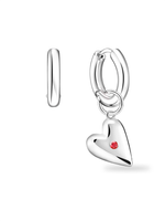 Двусторонняя подвеска Love с красным фианитом