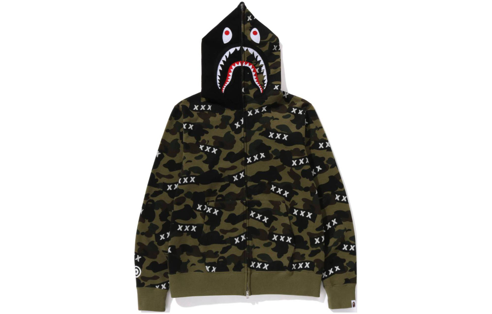 A Bathing Ape X God Selection Xxx Shark Full Zip Худи