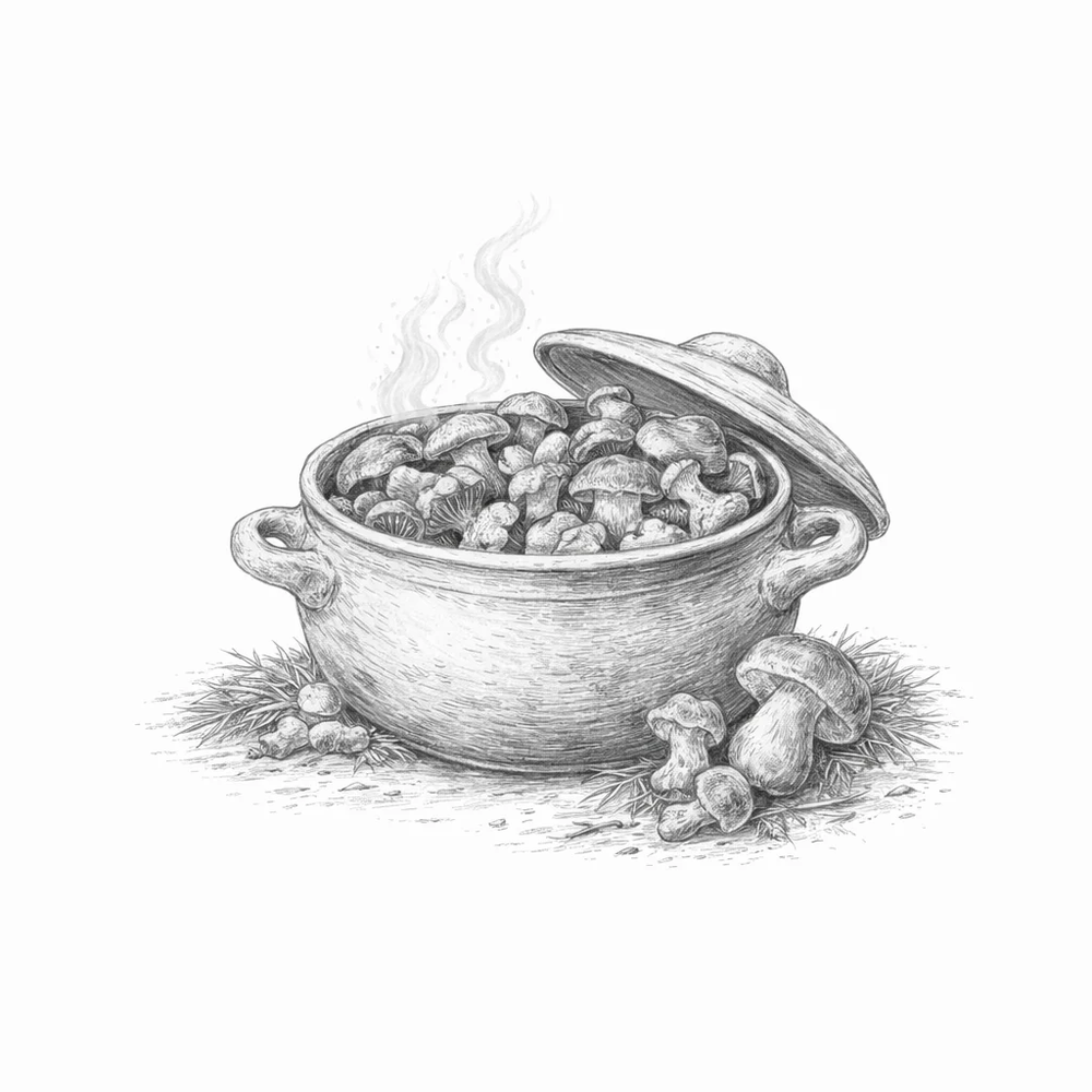 Кокот из лесных грибов