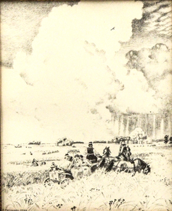 Кустодиев Б.М. Лето. Бумага, литография. СССР. 1929.