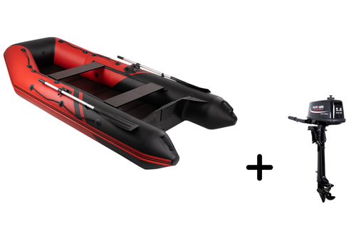 Броня-320 СК красный-черный + PARSUN T 5.8 BMS (комплект лодка + мотор)