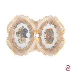 Менажница 2 секции Queen's Crown Aristokrat Охота бежевая 26 см