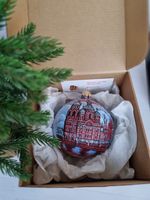 Шар стеклянный "Спас на крови",  ручная роспись