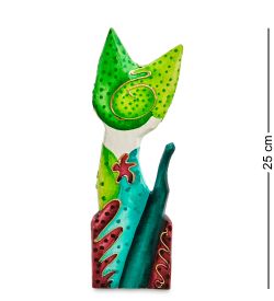 Decor and Gift 99-185-02 Статуэтка «Кошка» 25 см (албезия, о.Бали)